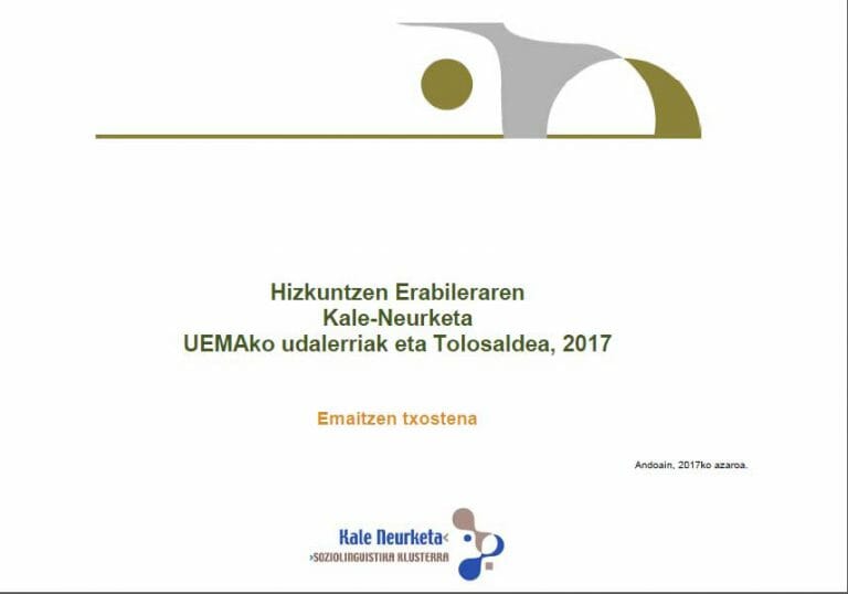 TOLOSALDEKO KALEETAKO HIZKUNTZA ERABILERA NEURKETAREN EMAITZAK 23