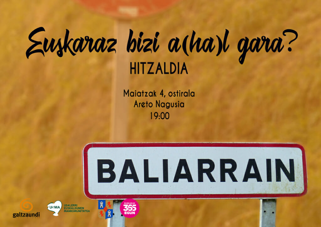 Maiatzaren 4an, Baliarrainen eta Hernialden ditugu saioak 3