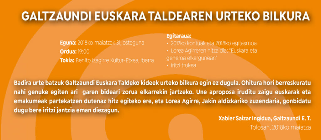 Urteko bilkura, ostegunean 21