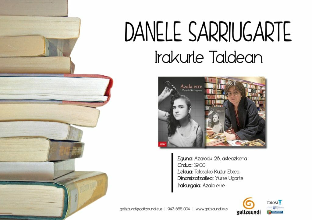 Danele Sarriugarte etorriko da irakurle taldearen azaroko saiora 7