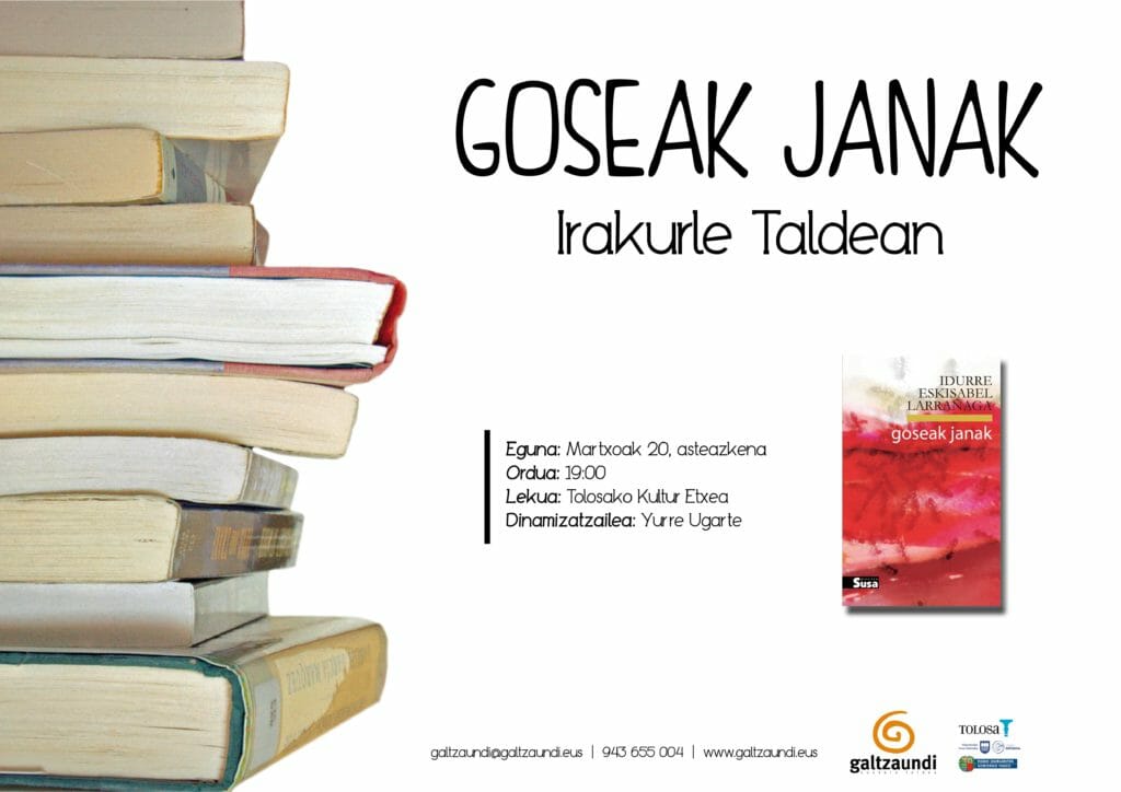'Goseak janak', martxoko irakurgaia 15