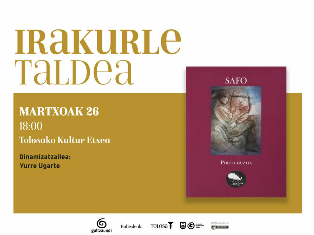 Saforen poesia jorratuko du irakurle taldeak 1