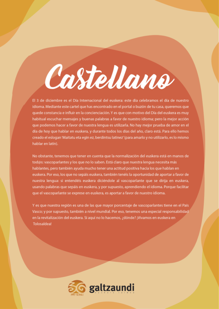 Maitatu eta egin ez, berdintsu latinez: Castellano 5