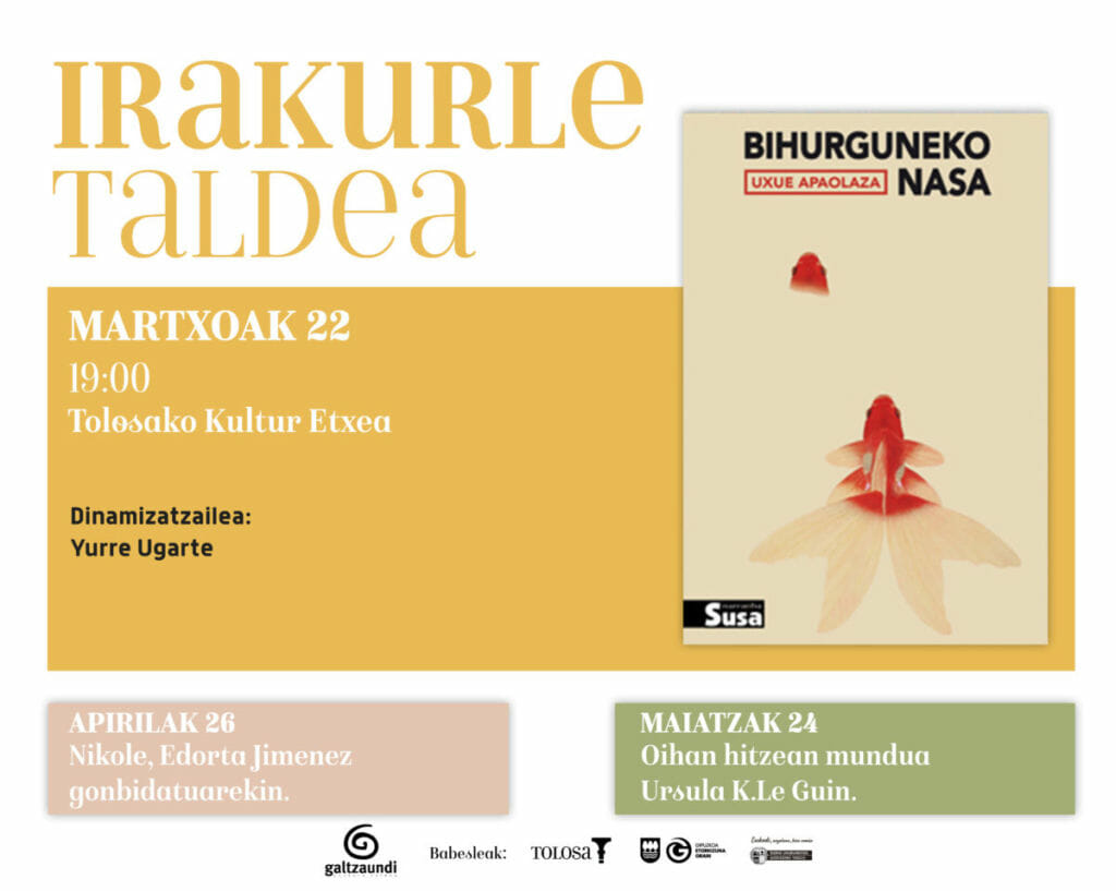 `Bihurguneko nasa´ landuko du irakurle taldeak martxoan 1