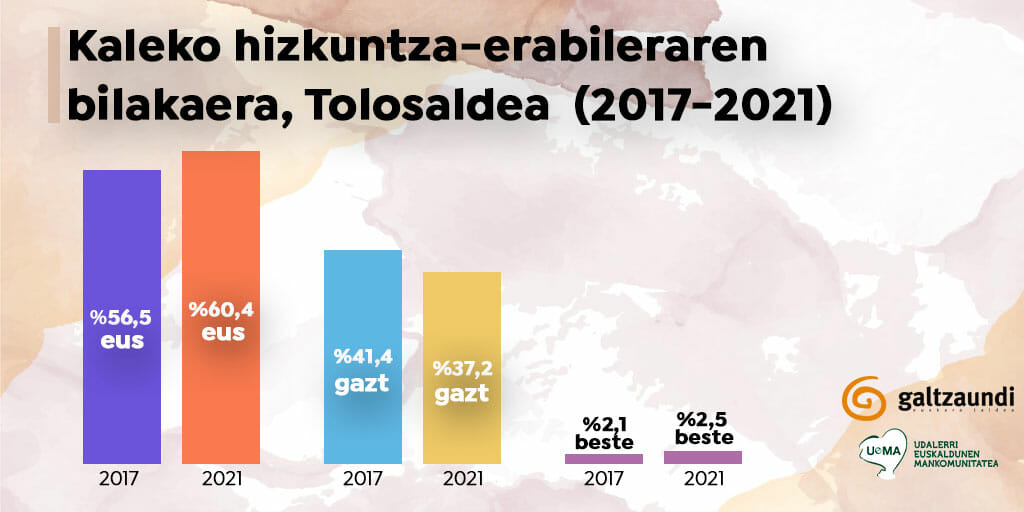 Tolosaldeko herrietako kaleetako euskararen erabilera %60,4koa da 27