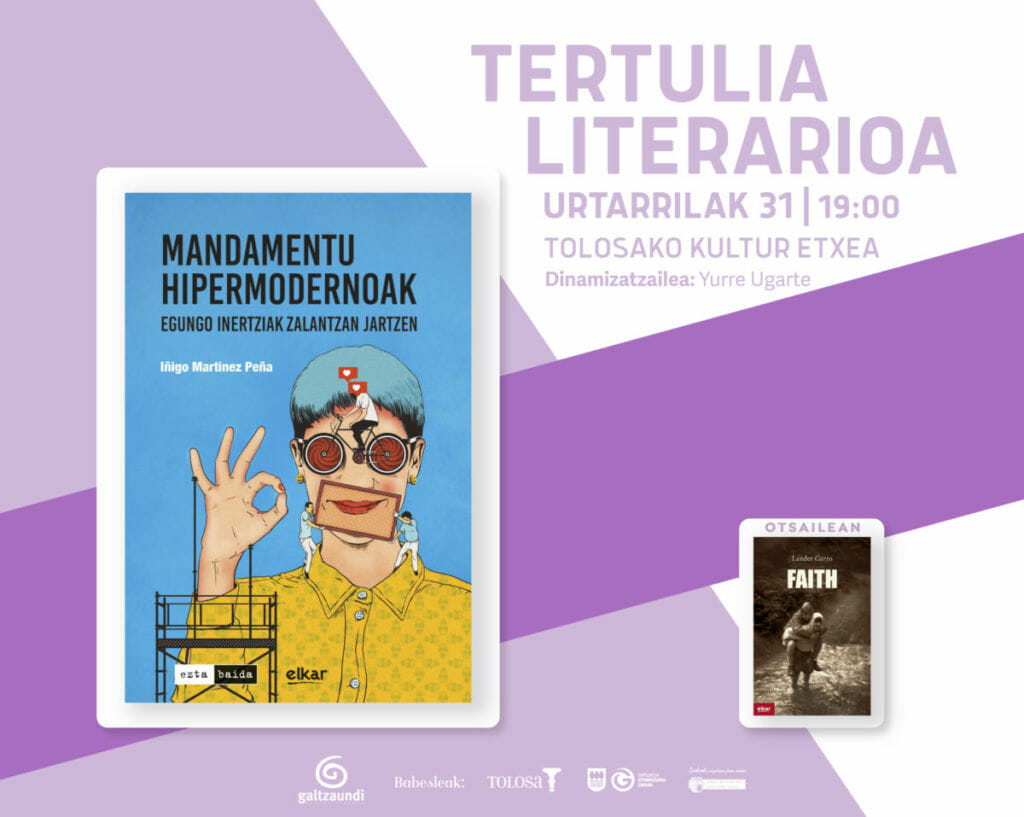 Tertulia Literarioa izango da urtarriletik aurrera Tolosan 1