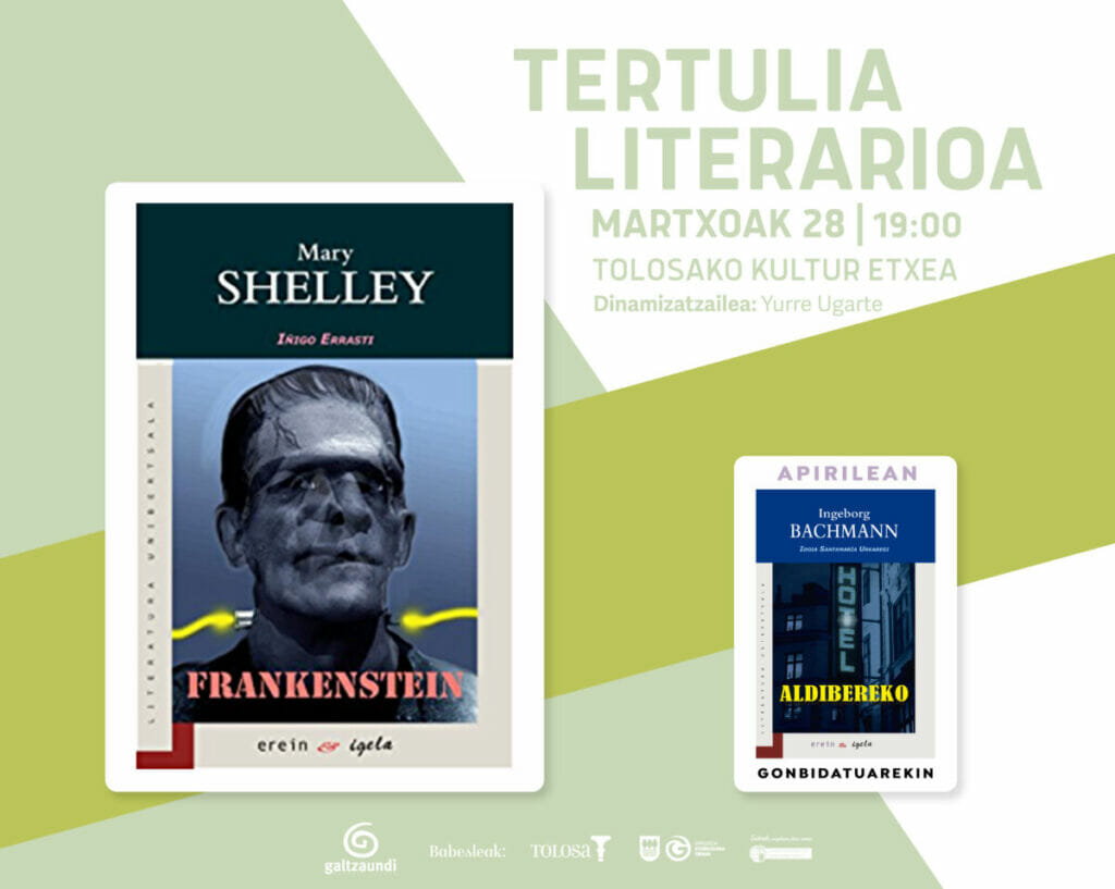 `Frankenstein´ eleberria landuko da martxoan Tertulia Literarioan 1