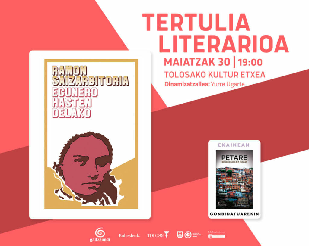 `Egunero hasten delako´ eleberria landuko da maiatzean Tertulia Literarioan 19