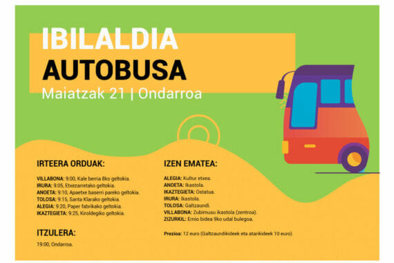 Gerturatu Ibilaldira autobusez Tolosaldetik 9