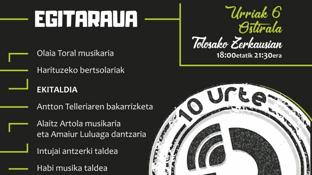 Atariaren 10. urteurreneko festa, urriaren 6an 9