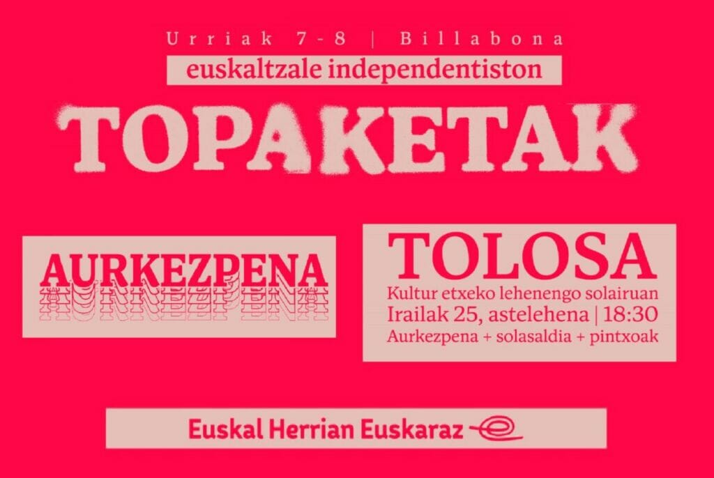 Euskaltzale independentisten topaketen aurkezpena, Tolosan 13