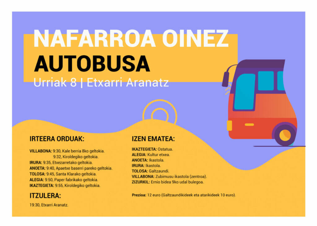 Nafarroa oinezera autobusez joateko aukera duzu Tolosaldetik 1