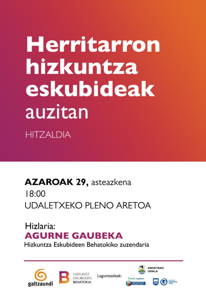 Herritarren hizkuntza-eskubideak lantzeko hitzaldia, Anoetan 7