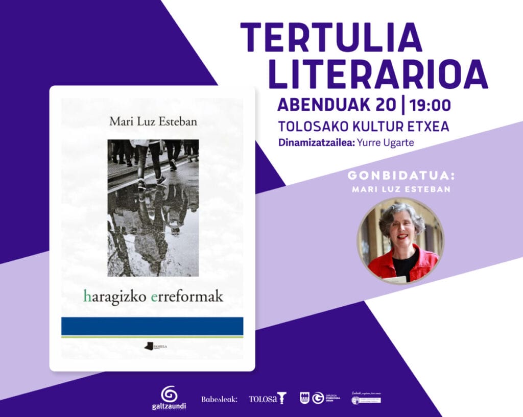 Mari Luz Esteban etorriko da Tertulia Literarioara abenduan 1