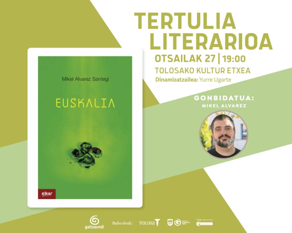 Mikel Alvarez etorriko da Tertulia Literarioara otsailean 11