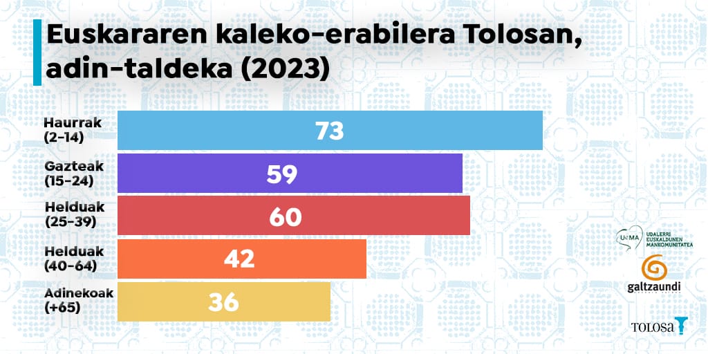 Euskararen kale-erabileraren nagusitasuna egonkortzen ari da Tolosan 3