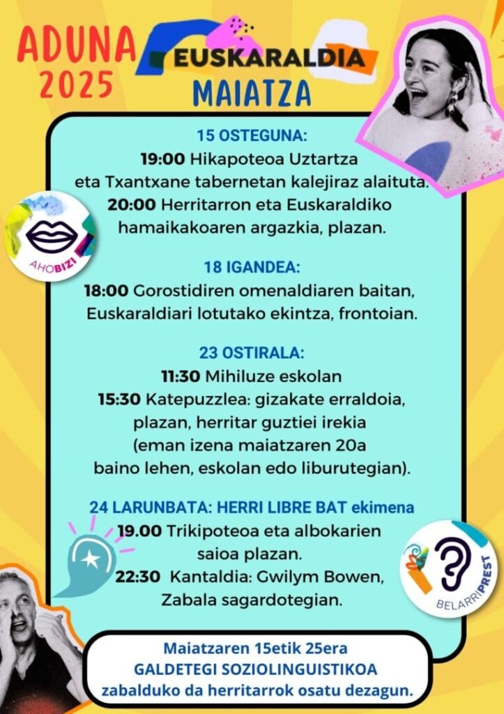 Euskaraldian ekintzak egingo dira eskualdean 3