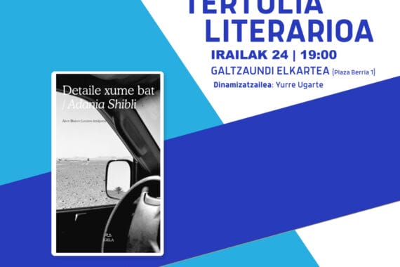 Adania Shibli idazle palestinarraren 'Detaile xume bat', ikasturteko lehen saioan 1