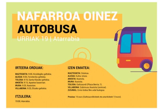 Gerturatu Nafarroa Oinezera autobusez Tolosaldetik 11