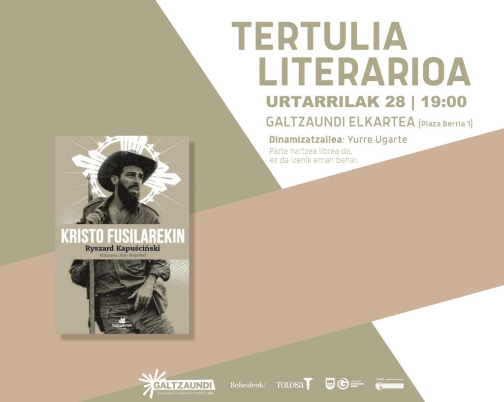 Ryszard Kapuscinskiren 'Kristo fusilarekin' urteko lehen saioan 2 Ryszard Kapuscinskiren 'Kristo fusilarekin' urteko lehen saioan 1