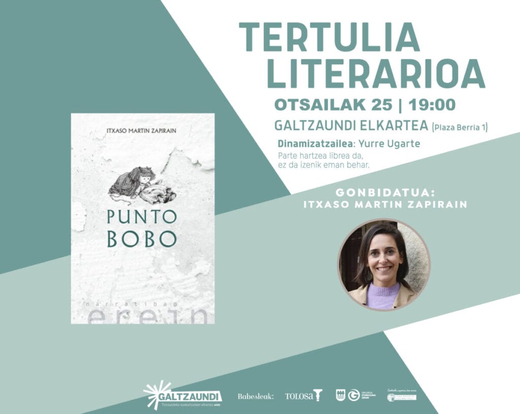 Itxaso Martin etorriko da Tertulia Literariora otsailean 1