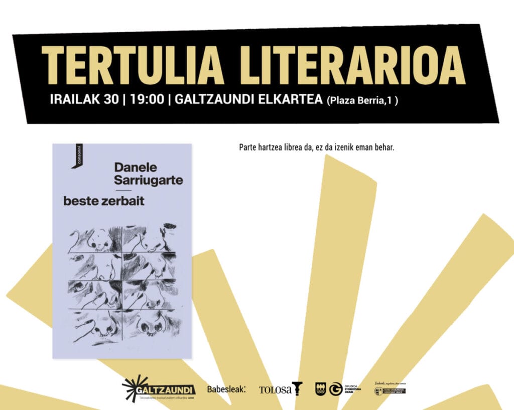 Danele Sarriugarte idazle elgoibarraren ‘Beste zerbait’, ikasturteko lehen saioan 1